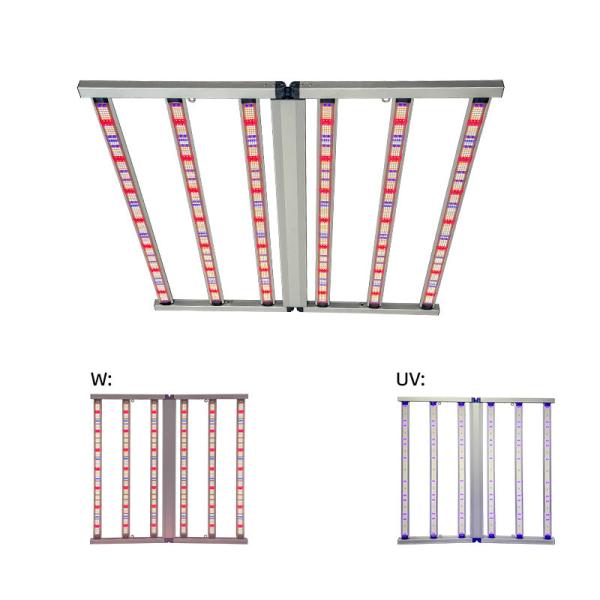 Deux canaux Lumière de culture à LED agricole 700W 6 bar Lumière UV à spectre complet pour les plantes