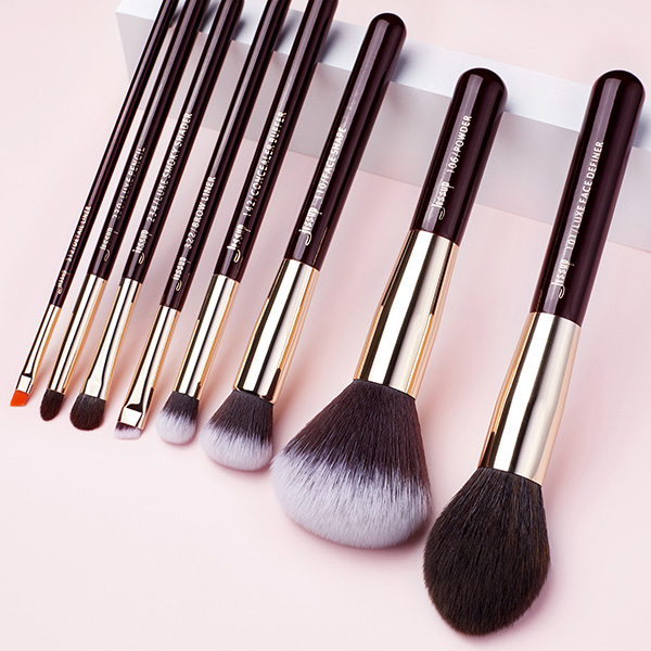Jessup 15Pcs Zinfandel Makeup Brushes Set Private Label Makeup Brush Cosmetic Brush Producer T282