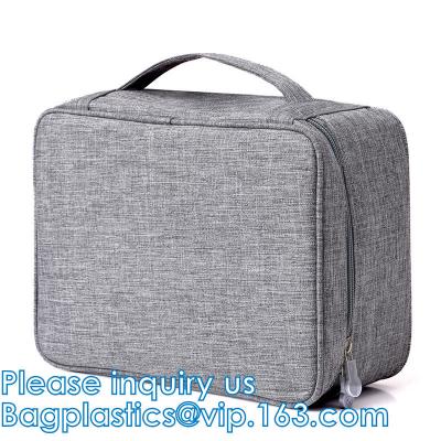 Travel Makeup Cosmetic Skincare Organizer, Toiletry Bag, Foldable Duffel Bag, Multiple Storage Compartments