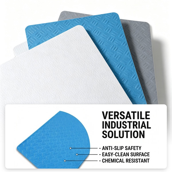 FRP Flat Panels Textured Style Impact Resistant Durable Lightweight Sheets