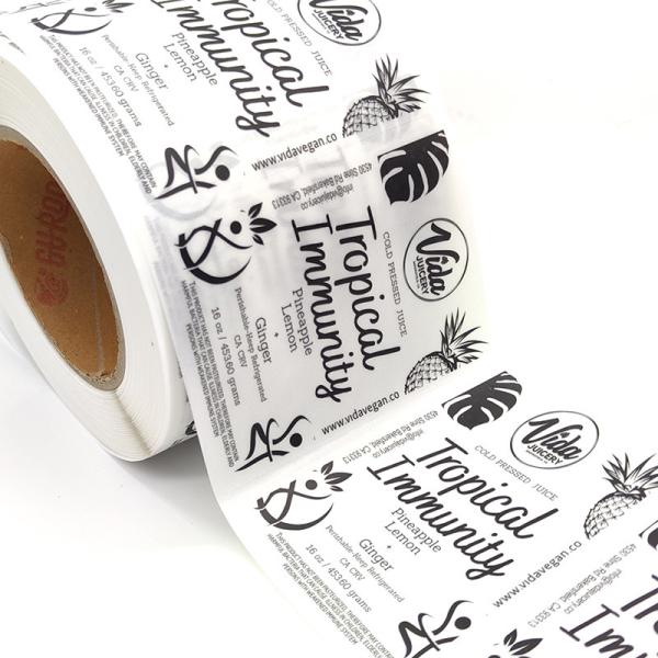 Matte Laminate White Label Cosmetics Glossy Waterproof Vinyl Sticker Glossy