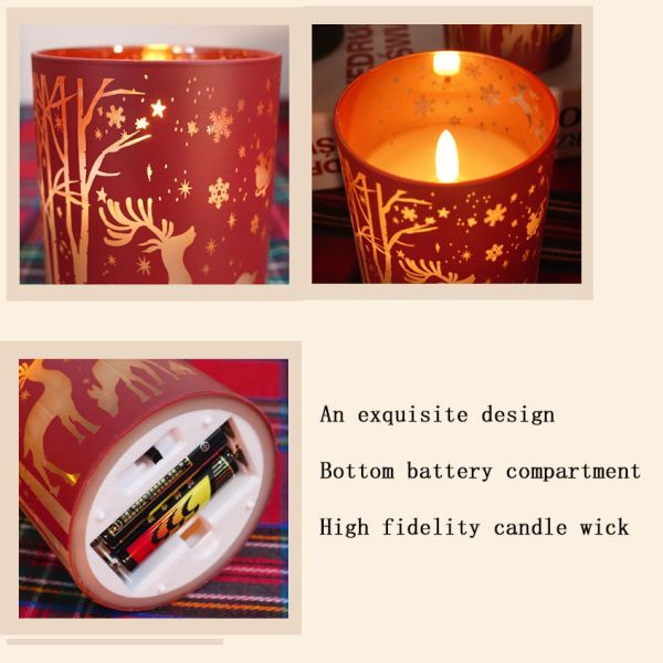 Customized Christmas Decoration Candle Remote Control Real Wax Christmas Tree Candles