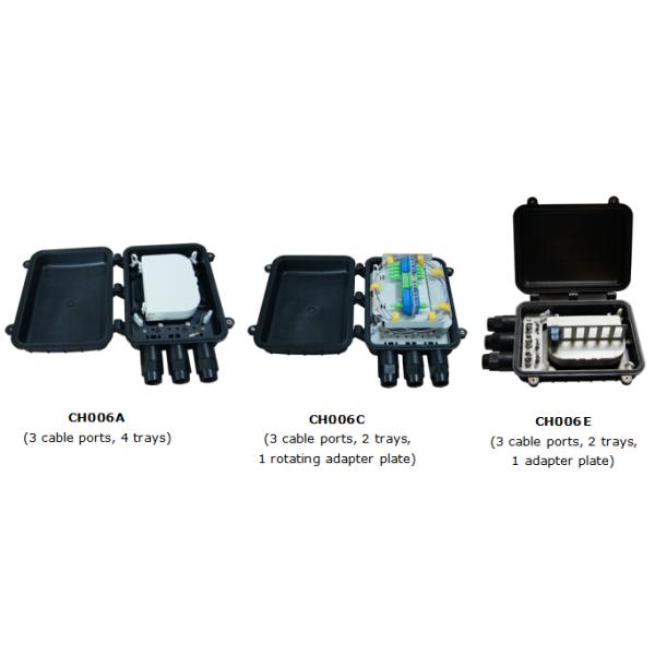 Mini Outdoor Fiber Enclosure 2 / 3 Port With Fixing Cable Strengthen Core Parts