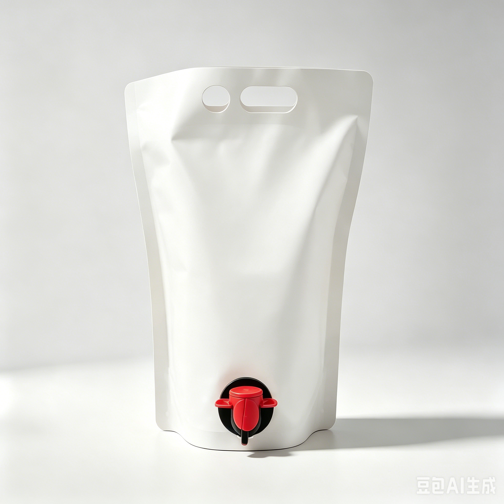 Custom Matte Black Stand Up Wine Spout Pouch With Dual Carry Cutouts | Custom Shape Printed High Barrier Dispenser Bag For White Wine, Fruit Wine & Beverage Concentrate