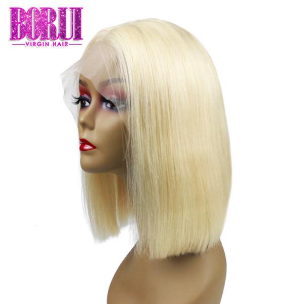 Cabelo humano brasileiro reto, 613 peruca colorida Bob curto do tom da peruca dois