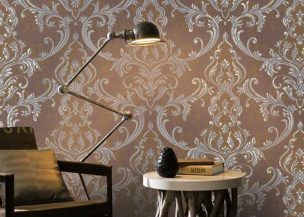 Removable Home Decoration Wallpaper 1.06*10m / Country House Wallpaper Floral Pattern