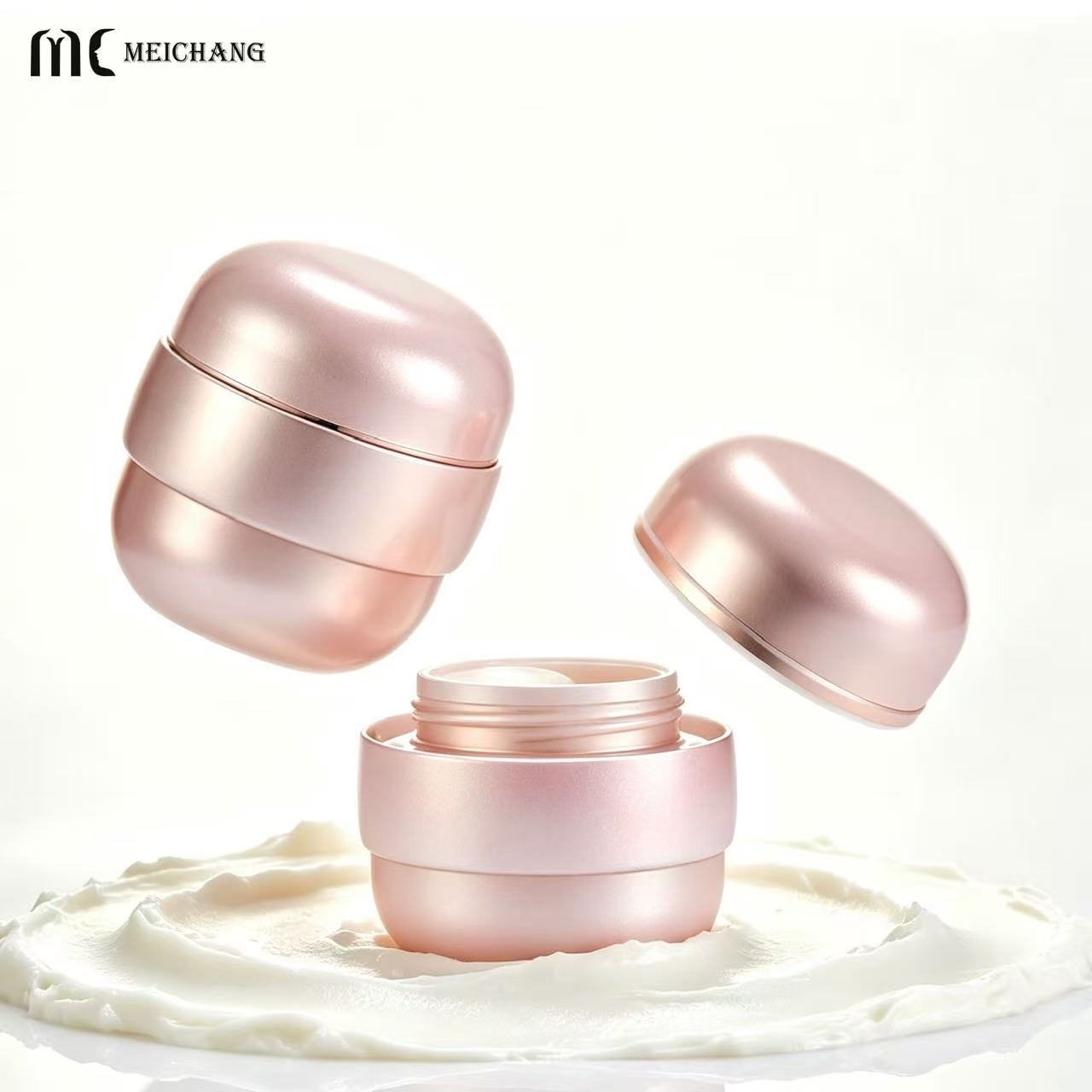 50g Double Wall Ball-Shaped Cosmetic Cream Jar for Premium Skincare Packaging(MC-P-569)