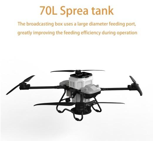 55L 12M 散布幅 R60 農業用ドローン 肥料播種機 RTK GPS 6-10KM 範囲