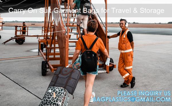 Business Garment Bag Cover For Suits Dresses Clothing Foldable Pockets, Carry On Garment Bag, Moving Bags