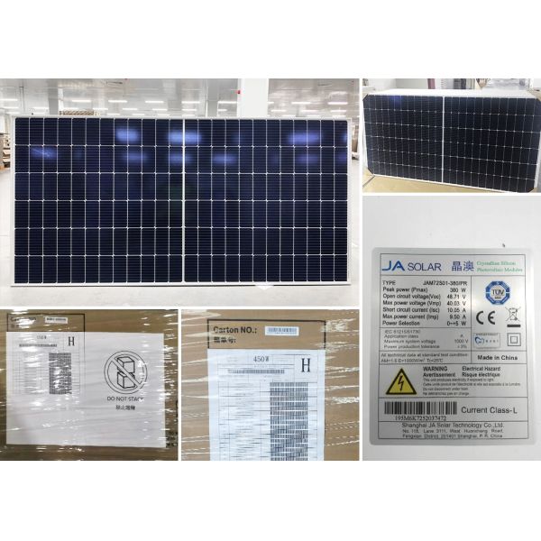 JA Solar 410W 420W 430W 550W 580W 700W JAM54D41-430W/LB  Monocrystalline Mbb PV Half-cell Module Solar Panel