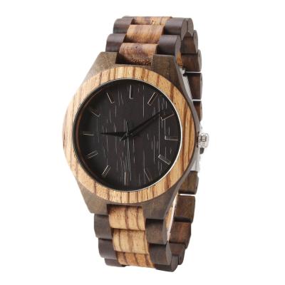 Wooden Strap Most Accurate Quartz Watch  Oem Logo Handmade Round Case Shape