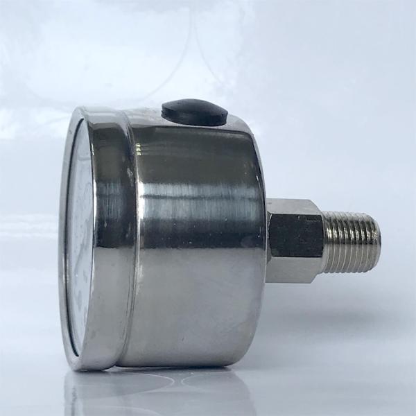 40mm 12 bar Manometer Nickel Plated Brass Connection Stainless Steel Case Liquid-filled Pressure Gauge