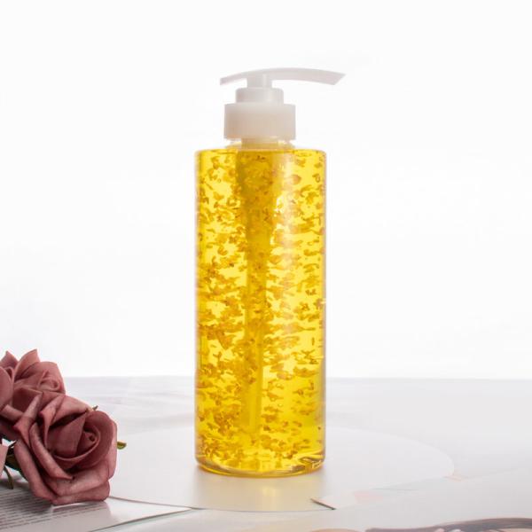 Soro da flor dos cuidados com a pele da cara da desintoxicação da marca própria que hidrata clareando o soro dourado da pétala do Osmanthus