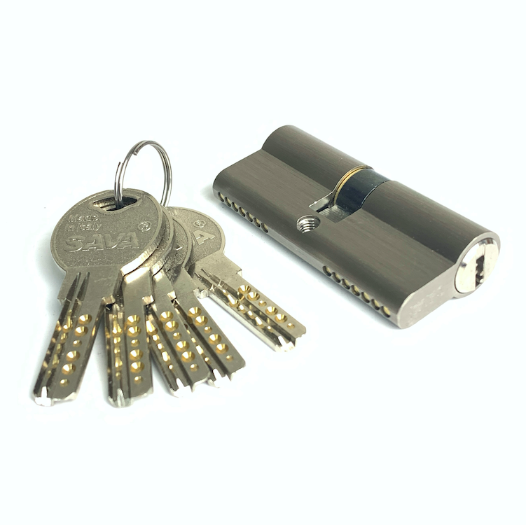 Zinc Alloy Cylinder Lock Silver 70mm Barrel Lock Custom Size