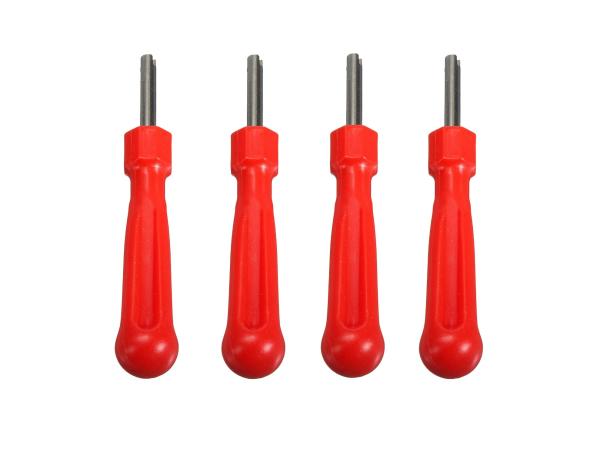 Portable Red Tyre Valve Core Remover Tool For Car / Bicycle / Truck Motor
