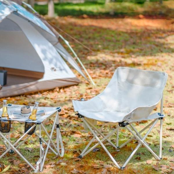 100kg Capacity Foldable Metal Camping Chair 60x50x66cm