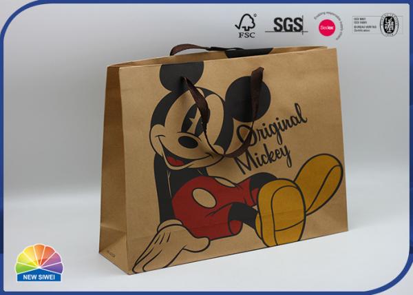 sacos de compras do papel de embalagem de 190gsm com gravação do revestimento UV para presentes das promoções