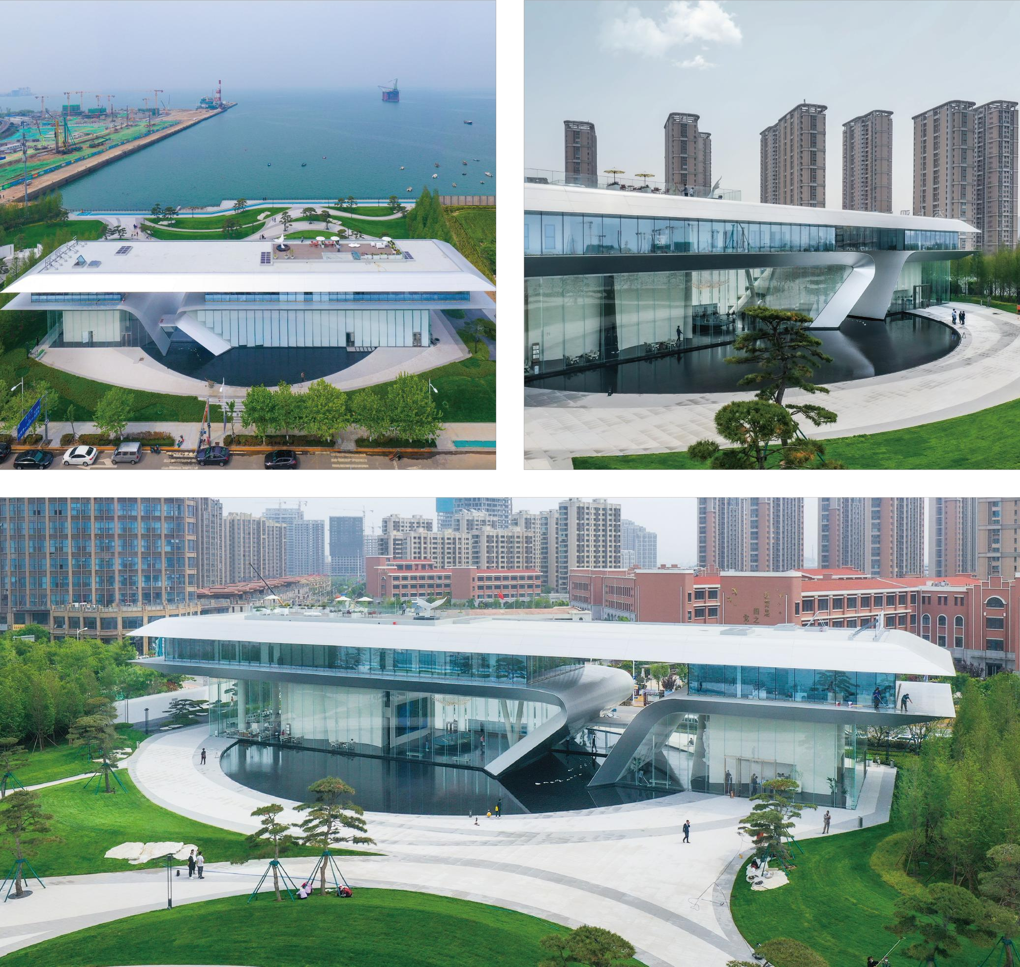 High Strength Steel Frame Commercial Building , Modern Prefabricated Building Factories