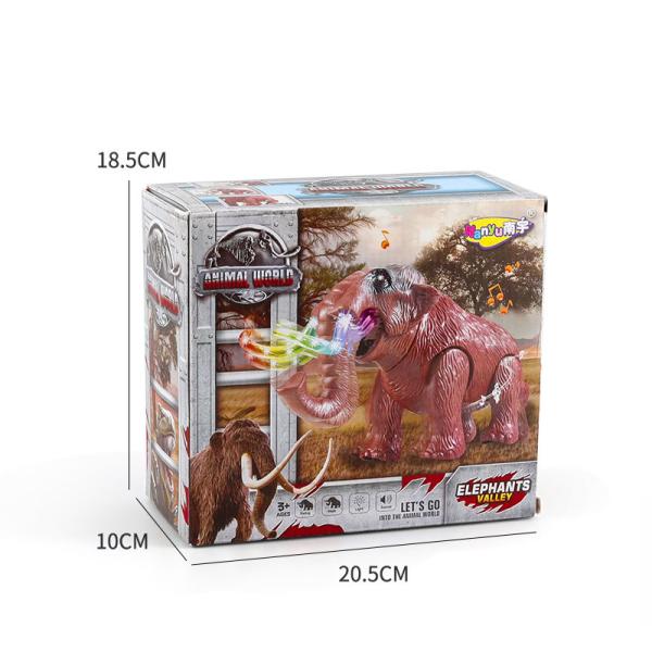 Finished Goods Children's Electric Toy Simulation Mammoth with Lights and Sounds