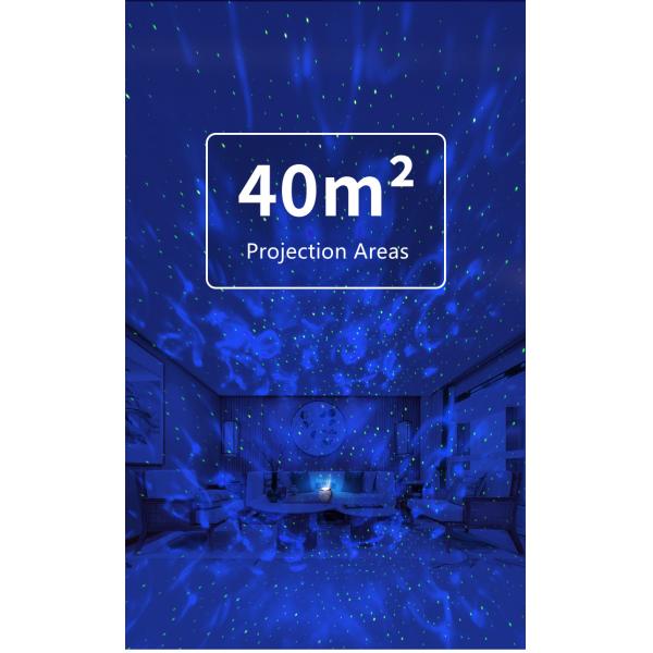 New Romantic Planet Galaxy Laser Projection Lamp 14 Lighting Modes and Built-in Music Bedside Night Light With Remote Co