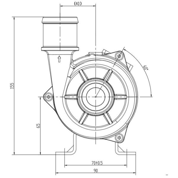 24 В пост. тока 17 м гибридный насос охлаждающей воды для автобуса топливный элемент JP-BL43-408T