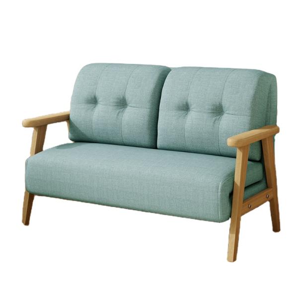 Apartment Folding Sofa Bed Space Saver Couch New Style Single Lunch Double Balcony Loveseat with Wood Frame