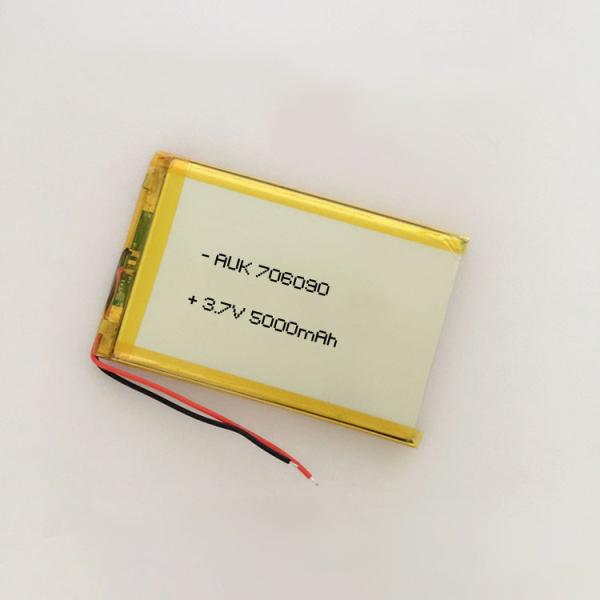 Перезаряжаемая маленькая полимерная батарея 5000mAh 3,7V 706090 батарея
