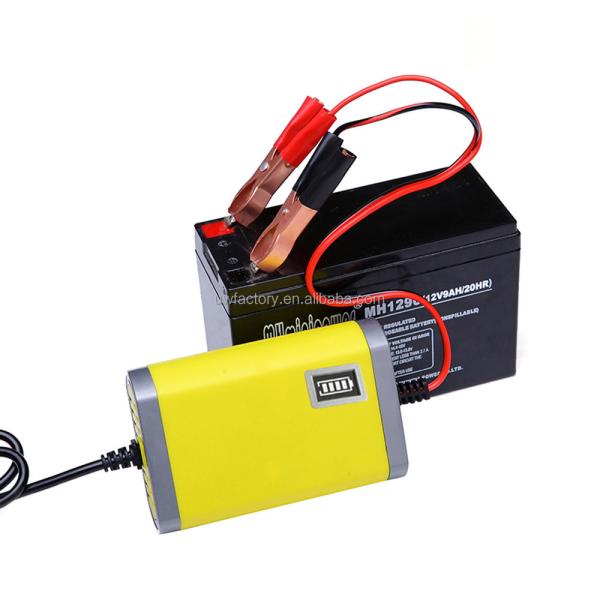 Full Intelligent Repair Storage Lead Acid 12V/1.25A Car Battery Charger for Motorbike Private Mold Intelligent