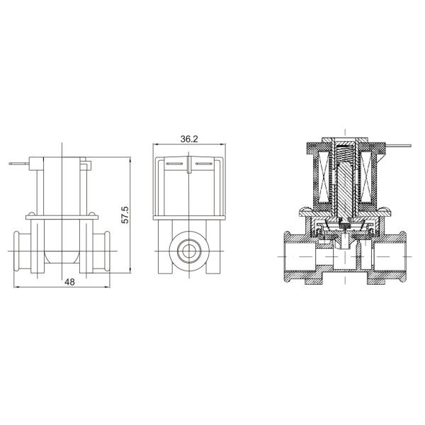 Driect Acting Miniature Construction Solenoid Valve For RO System Washer Miller