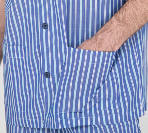 Comfy Mens Shorts Sleepwear V Neck , Anti Shrink Summer Mens T Shirt Pyjamas