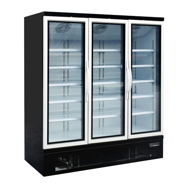 1260L Refrigerant R290 Upright Glass Door Freezer