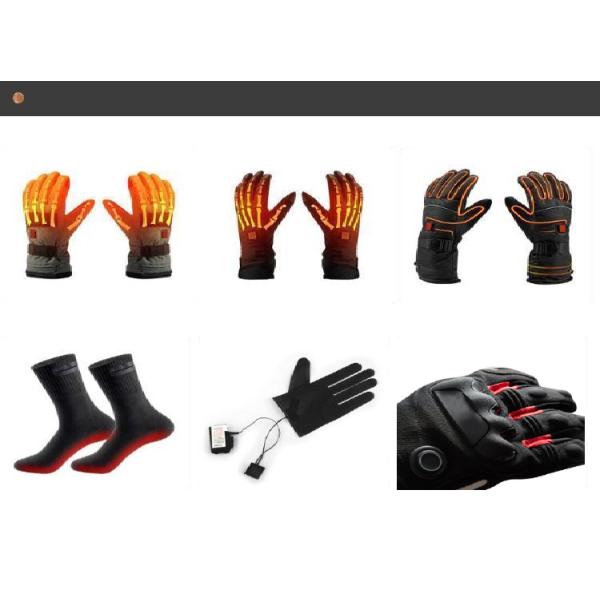 Аккумуляторный вкладыш Кожаные перезаряжаемые мотоциклетные перчатки с подогревом Дышащие