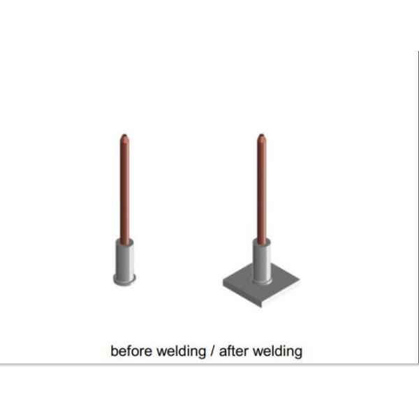 Биметалл медистой стали длины судостроения M3x90mm прикалывает с алюминиевым основанием сварки