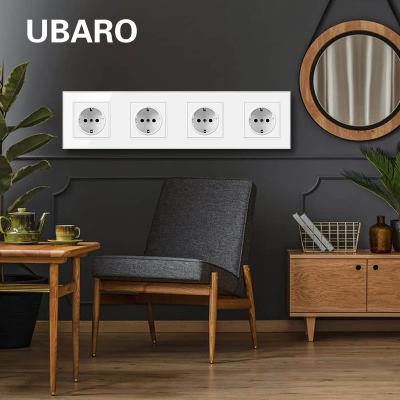 Square Box Electrical Wall Socket 550g 60mm Modern White Plug Sockets