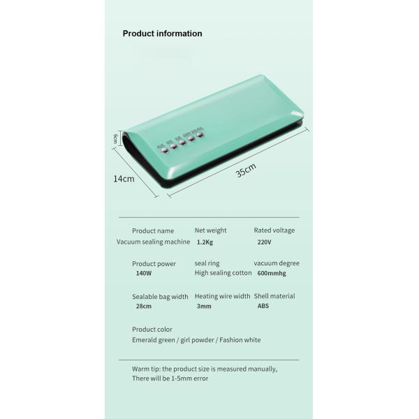 Пластиковый упаковочный материал ручная вакуумная камерная герметика для бытовых нужд