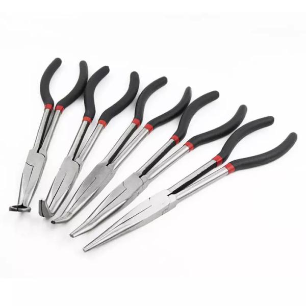 Bent Long Nose Pliers Bent 90 Degree Angled Curve  Long Reach Circlip Pliers