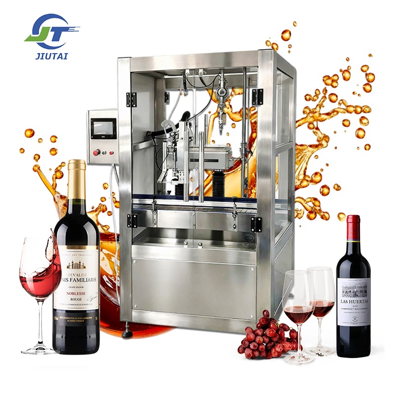 Red Wine Grape Wine White Wine Glass Bottle Level Filling Automatic Single Head Tracking Vacuum Filling Machine