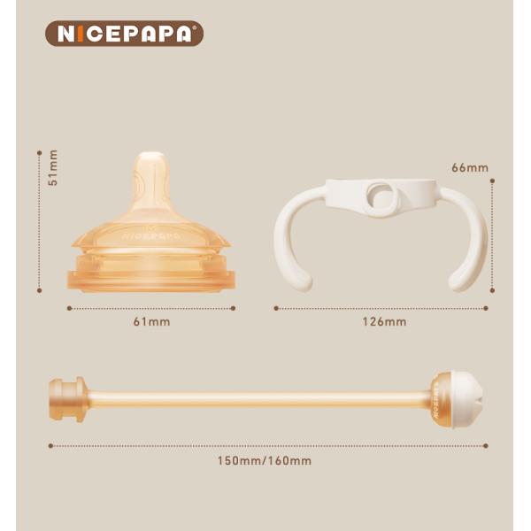 Высококачественная стеклянная бутылка с крышкой, устойчивая к укусам, прочный сосок, подходящий для новорожденных детей.