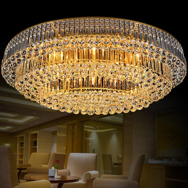 JYLIGHTING Large Custom Gold Luxury Ceiling Hanging Lamp Chandeliers K9 Crystal Chandeliers European Style in Hotel Villa Lobby