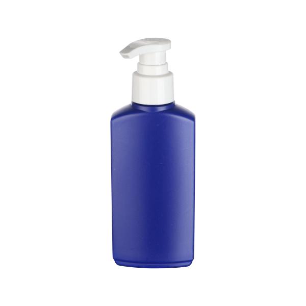 Botella de embalaje de loción de 120 ml, botella de loción vacía de plástico HDPE azul