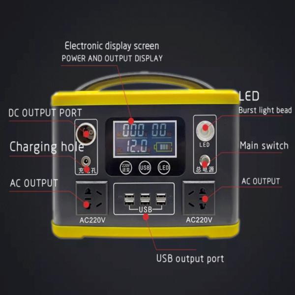 Новый дизайн 510WH электростанция портативная 500w Наружная бытовая электростанция для чрезвычайных ситуаций или кемпинга