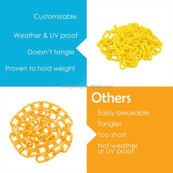 8 мм PE Красный/Белый/Желтый/Черный цветовой пластиковый цепь безопасности для долговечной защиты дорожного движения