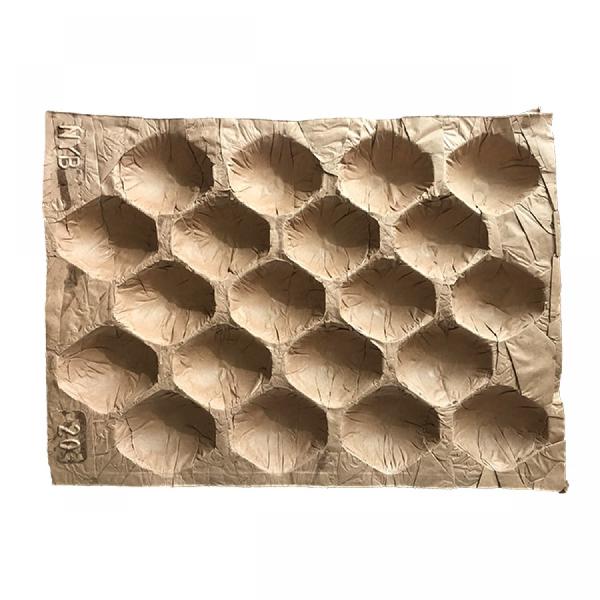 Biodegradable Kraft Pulp Paper Alveoles  Inserts for Round Fruit & Vegetable Trays Eco-friendly Alveoles Paper Fruit Tray
