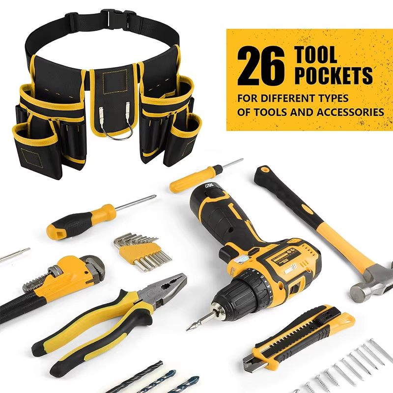 Magnetic Waterproof Heavy-Duty Adjustable Tool Belt Bag OEM/ODM Lightweight Multifunctional Tool Bag