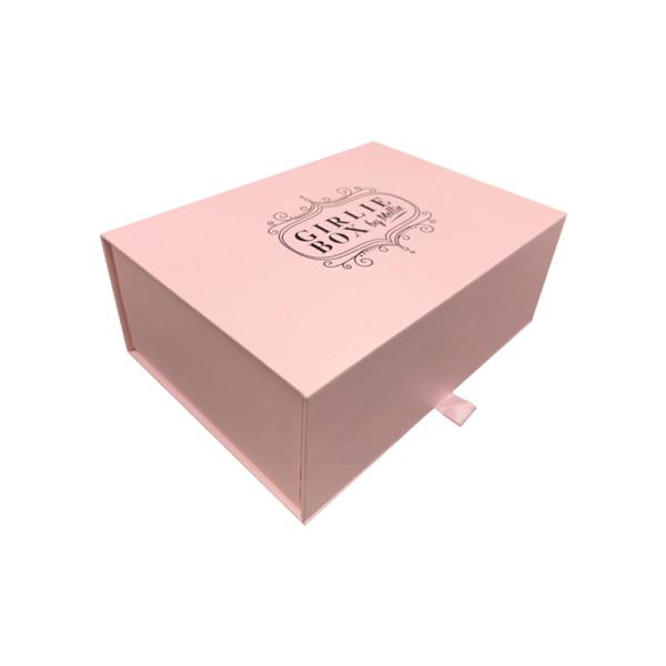 Elegant 1400gsm Grey Board Magnetic Cardboard Gift Box Hot Stamping