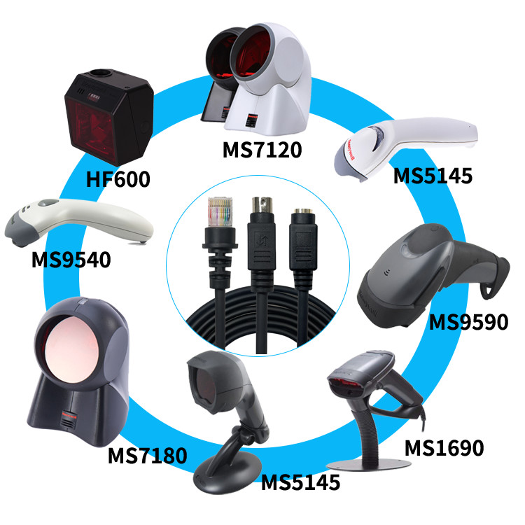 мужчина 2M PS2 к женскому удлинительному кабелю для Honeywell MS7120 MS9540