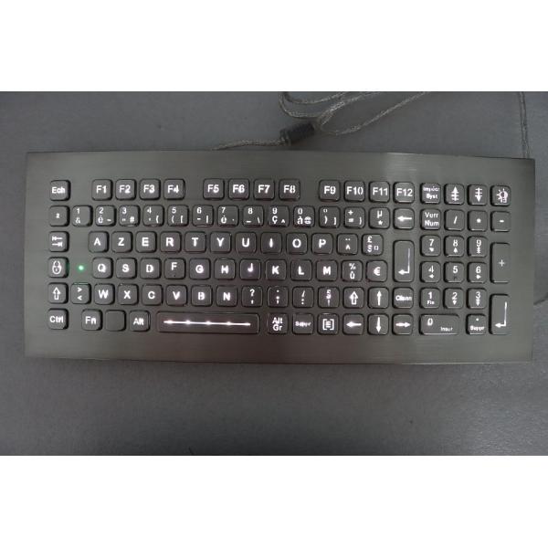Embedded Rugged Backlit USB Keyboard IP67 Kiosk Stainless Steel Industrial Keyboard