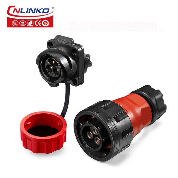 Cnlinko YM 24 3 Pin Plastic Circular Single Hole Waterproof Aviation Plug Connector Plastic Single Hole Male and Female Socket