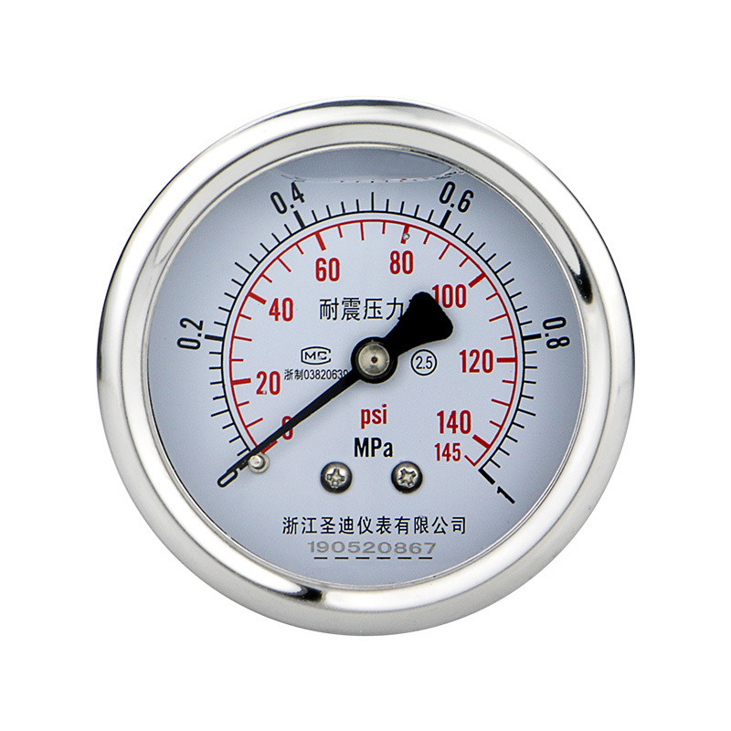 Zhejiang Made 62.5mm Nominal Diameter 100psi/bar Back/Axial Connection Pressure Gauge