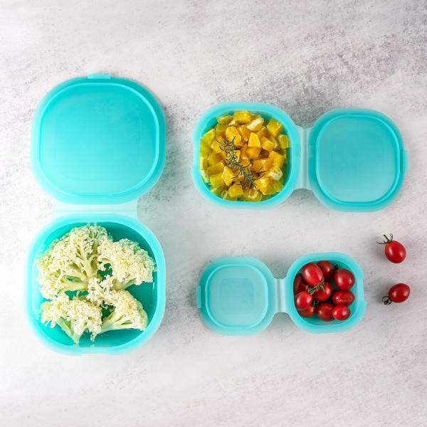 3-Pack Square Silicone Food Storage Containers – Food-Grade, BPA-Free, Microwaveable And Dishwasher Safe, Leakproof Lids, Space-Saving Stackable Design Ideal For Healthy Meal Prep, Kids’ Lunchboxes